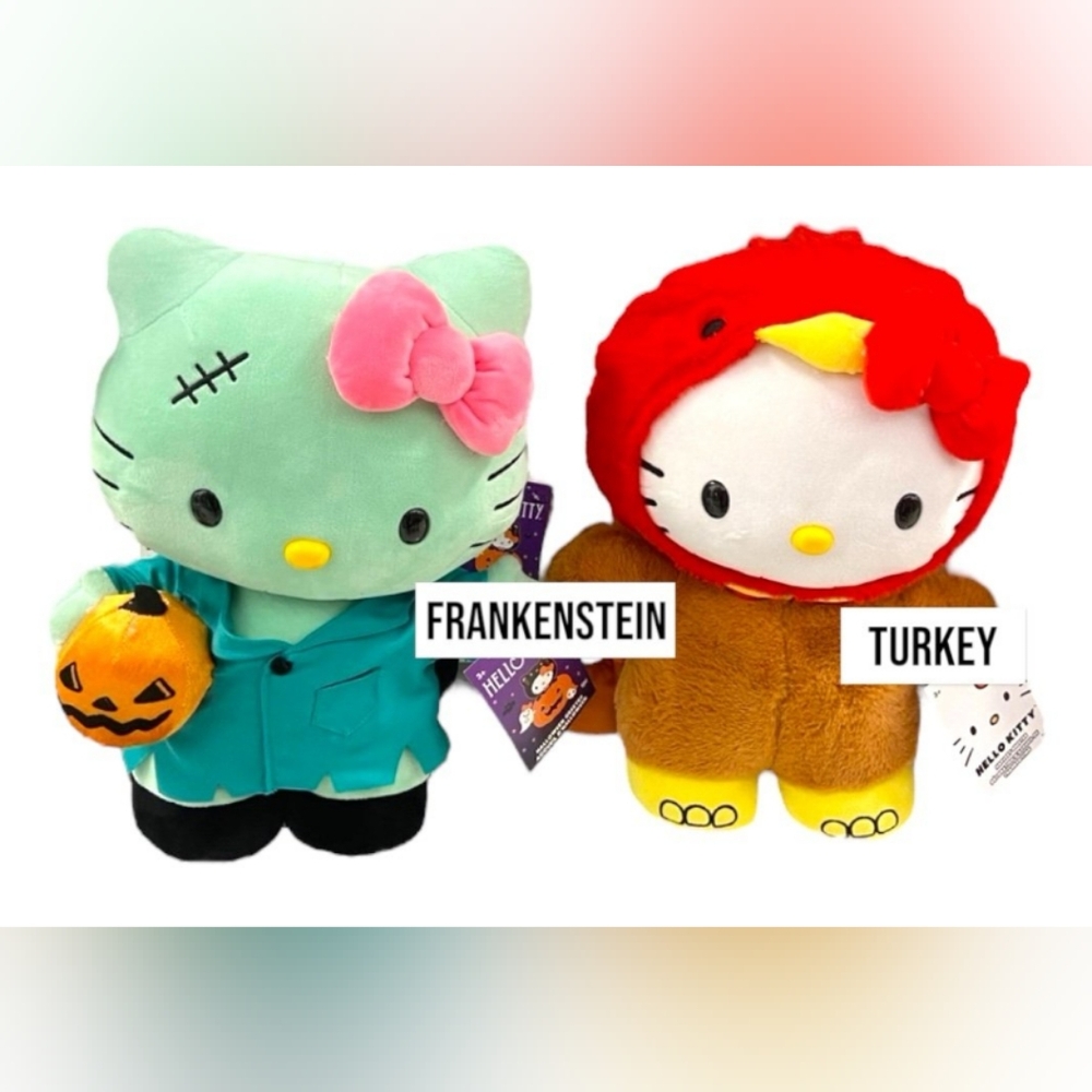 New 2024 Hello Kitty Greeters Frankenstein & Turkey Halloween Thanksgiving 🦃🎃